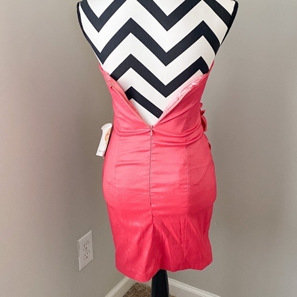Jessica McClintok Coral Dress Sz 8 - Picture 6 of 8